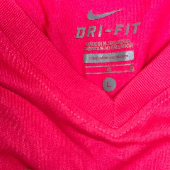 Nike Hot Pink Dri-FIT Tee - Picture 2 of 2
